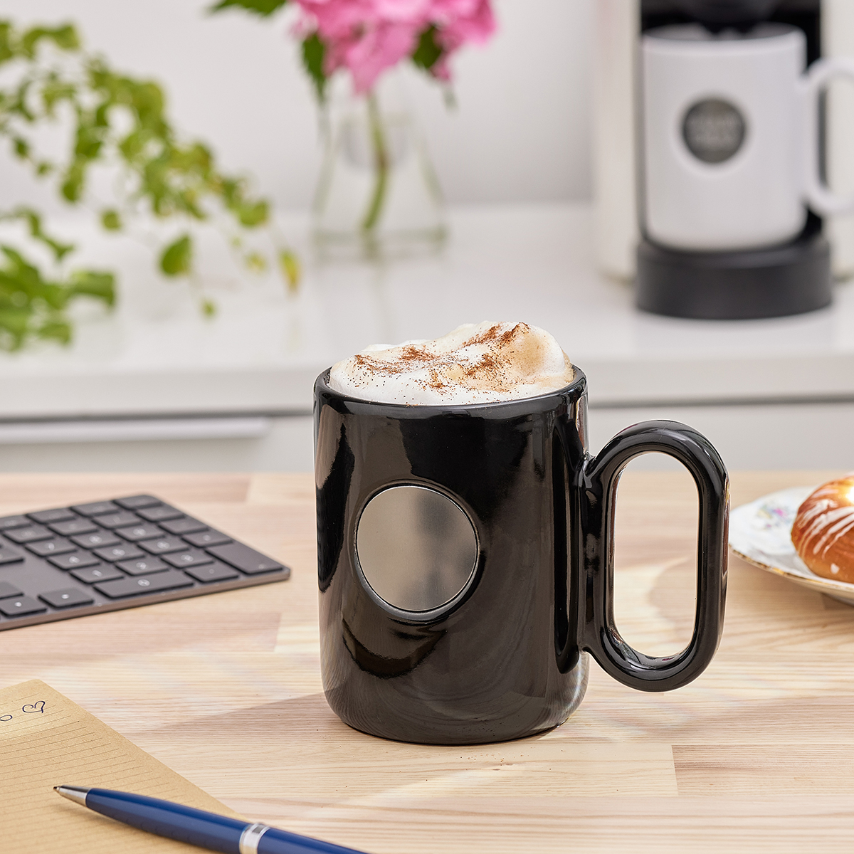 R85307.02 - Kubek ceramiczny Pery 480 ml, czarny 