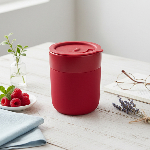 R85322.08 - Kubek ceramiczny Caldo 370 ml, czerwony