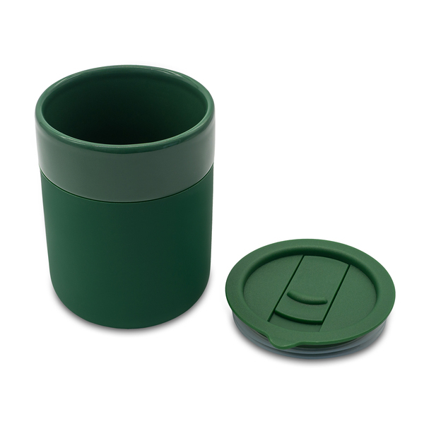 R85322.51 - Kubek ceramiczny Caldo 370 ml, ciemny zielony