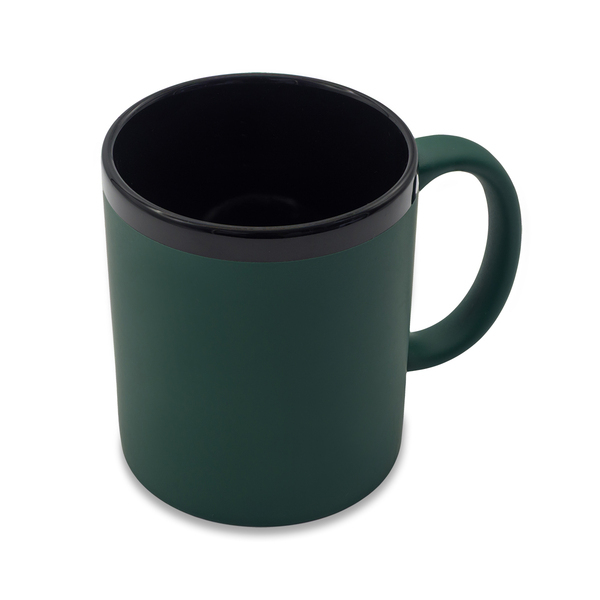 R85324.51 - Kubek ceramiczny Velluto 350 ml, ciemny zielony