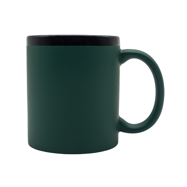 R85324.51 - Kubek ceramiczny Velluto 350 ml, ciemny zielony