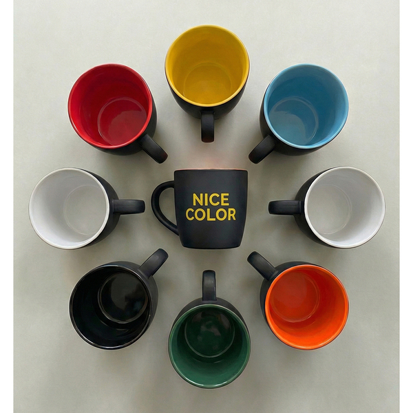 R85327.03 - Kubek ceramiczny Esla 345 ml, żółty 