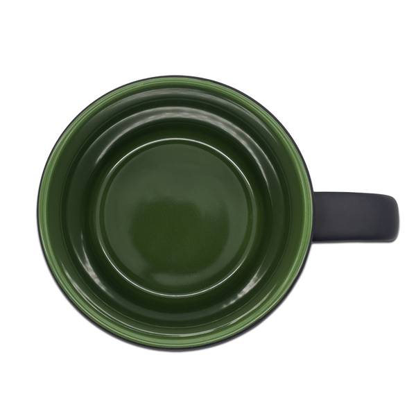 R85327.51 - Kubek ceramiczny Esla 345 ml, ciemny zielony