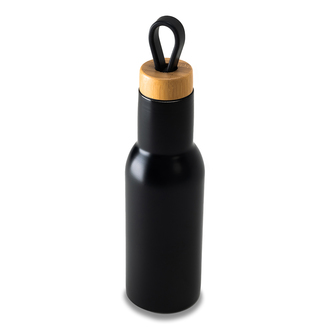 R08197 - Butelka próżniowa Lome 400 ml, czarny 